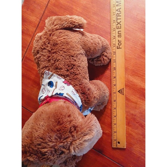 Build A Bear 'Dugout Dog' Baseball Puppy Plush With Bandana & Cardinals Collar - Picture 8 of 11
